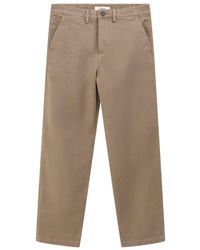 SELECTED - Straight Miles Twill Trousers - Lyst