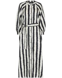 Whistles - Hazy Stripe Mabel Dress, Wood/Metal - Lyst