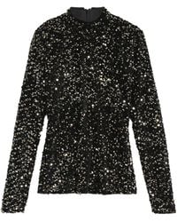 Albaray - Women's Velvet Sequin Turtle Neck Top - Lyst