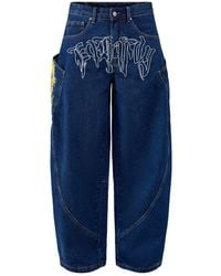 Ed Hardy - Gothic Skull Balloon Jeans - Lyst