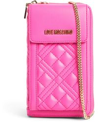 Love Moschino - Women's Quilted Phone Crossbody - Lyst