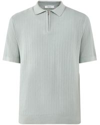 SELECTED - Slhcran Ss Knit Structure Zip Polo Noos - Lyst