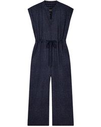 Whistles - Grid Print Sleeveless Jumpsuit - Lyst