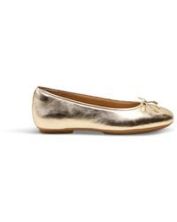 Fitflop - Delicato Bow Soft Metallic- Ballet Flats - Lyst