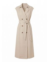 Forever New - Elsa Sleeveless Trench Midi Dress Neutral - Lyst