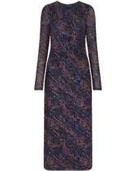 Whistles - Abstract Marks Mesh Dress - Lyst