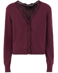 Nobody's Child - Crochet Trim V-Neck Cardigan - Lyst