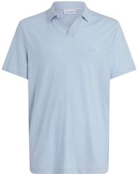 Calvin Klein - Cotton Linen Polo Shirt - Lyst