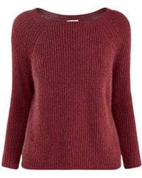Weekend by Maxmara - Xeno Mohair Blend Jumper Burgundy - Lyst