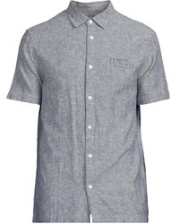 Armani Exchange - Men's Linen Mix Short Sleeve Shirt - Lyst