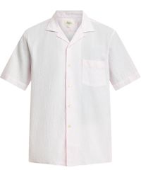 Hartford - Men's Palm Mc Searsucker Stripe Short Sleeve Shirt - Lyst