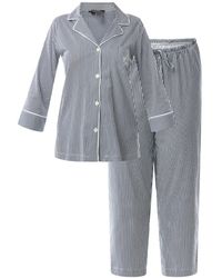 Polo Ralph Lauren - Women's Stripe Cropped Cotton Pyjama Set - Lyst