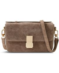 Apatchy London - Flora Suede Top Handle Crossbody Bag - Lyst