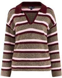 Nobody's Child - Open Collar Blend Knitted Polo Top, Wool - Lyst