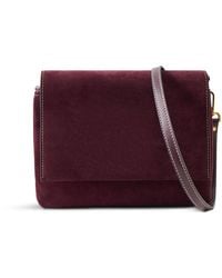 Gianni Chiarini - Three Suede Small Crossbody Bag Burgundy - Lyst