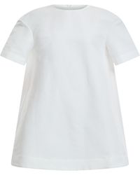 Marni - Women's Cocoon Top With Short Sleeves And Boat Neckline - Lyst