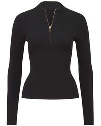 Forever New - Women's Alani Ribbed Zip Neck Layering Top - Lyst
