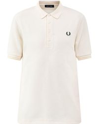 Fred Perry - Jacquard Polo Shirt Cream - Lyst