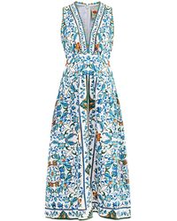 FARM Rio - Flora Tile Midi Dress - Lyst