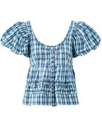 Damson Madder - Summer Joy Check Blouse - Lyst