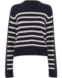 Whistles - Contrast Stripe Knit, Wool - Lyst