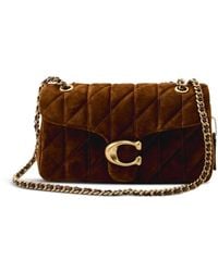COACH - Suede Quilted Tabby Shoulder Bag 26 With Chain - Lyst