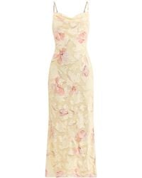 Pretty Lavish - Eden Scarf Jacquard Printed Maxi Dress - Lyst