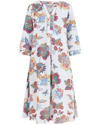 Sahara - Botanical Floral Midi Dress - Lyst