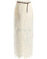 Zimmermann - Women's Ottie Embroidered Midi Skirt - Lyst