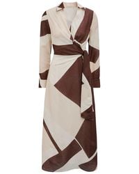 Forever New - Angelina Tie Midi Dress Multi - Lyst