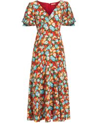 Kitri - Women's Tallulah Blue Floral Maxi Dress - Lyst