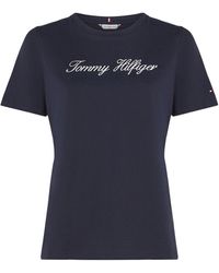 Tommy Hilfiger - Logo T-Shirt Desert Sky - Lyst