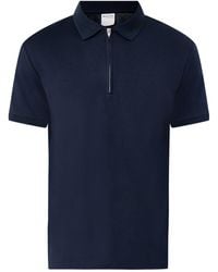 SELECTED - Fave Zip Short Sleeves Polo T-Shirt - Lyst