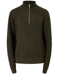 SELECTED - Knit Structure Half Zip - Lyst
