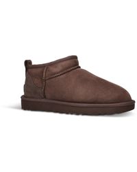 UGG - Classic Ultra Mini Suede Ankle Boot Burnt Cedar - Lyst