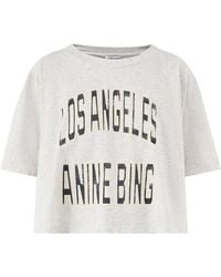 Anine Bing - Johnny Cropped Tee - Lyst
