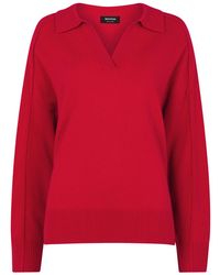 Whistles - Collar Neck Knit Cream - Lyst