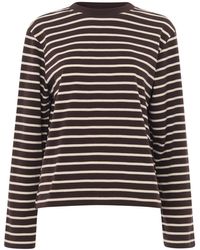Whistles - Stripe Jersey Top, Cotton - Lyst