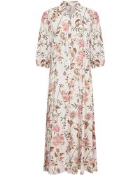 Soya Concept - Grace 4 Floral Midi Shirt Dress - Lyst