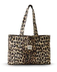 Damson Madder - Leopard Print Canvas Tote Bag - Lyst