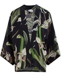 One Hundred Stars - Orchid Crepe Modal-Blend Short Kimono - Lyst