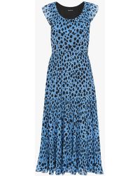 Whistles - Dalmation-print Recycled-polyester Midi Dress - Lyst