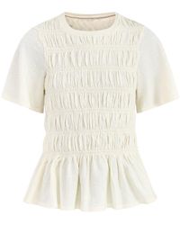 FRNCH - Marica Top Cream - Lyst