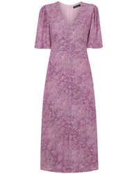 Whistles - Women's Diagonal Snake Midi Dress - Lyst