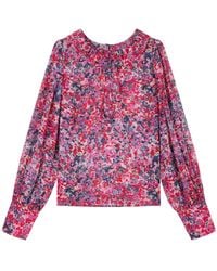 LK Bennett - Women's Erin Multi Watercolor Floral Blouse - Lyst