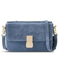 Apatchy London - Flora Suede Top Handle Crossbody Bag - Lyst