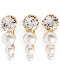 Lelet - Women's 14k Thalia Pearl And Crystal Clip Set - Lyst