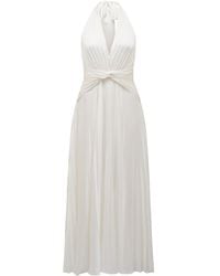 Forever New - Natasha Pleated Halter Neck Maxi Dress - Lyst