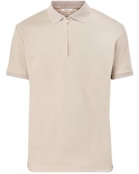 SELECTED - Fave Zip Short Sleeves Polo T-Shirt - Lyst