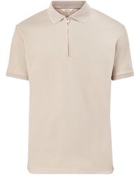 SELECTED - Fave Zip Short Sleeves Polo T-Shirt - Lyst
